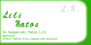 lili matos business card